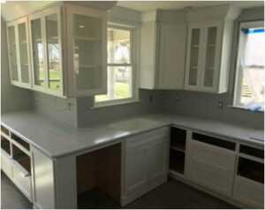 seamless countertops and cabinets