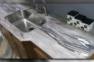 All white kitchen laminate marble kitchen countertop in Springfield, Illinois