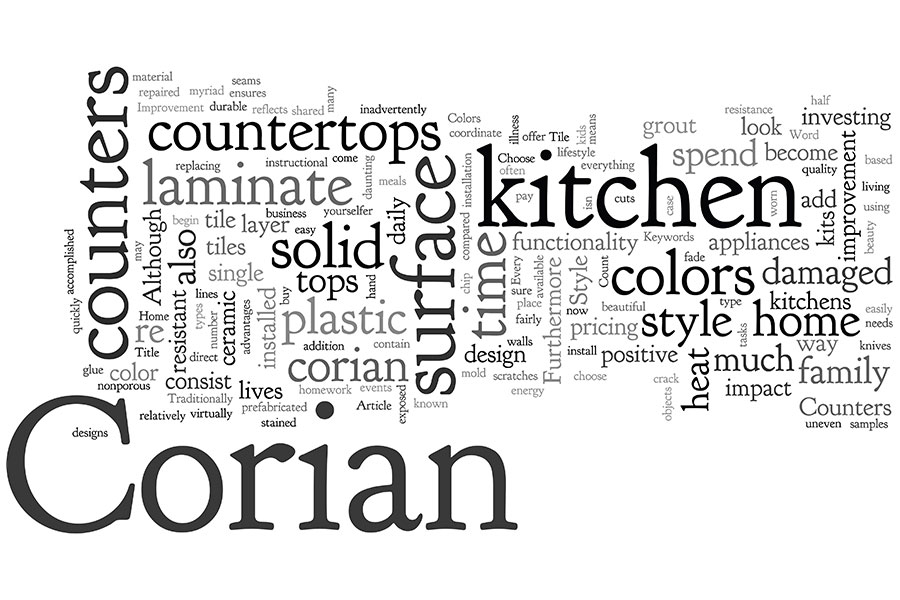 Corian solid surface kitchen countertops in Springfield, Illinois