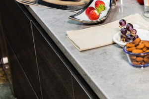 Grey quartz and Silestone kitchen countertop in Springfield, Illinois