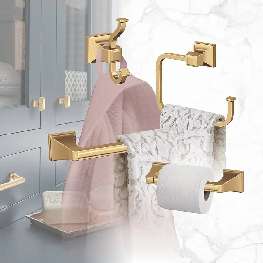 Amerock | Champagne Bronze | Mulholland | 5 Piece | Bathroom Accessories Set - Springfield, IL