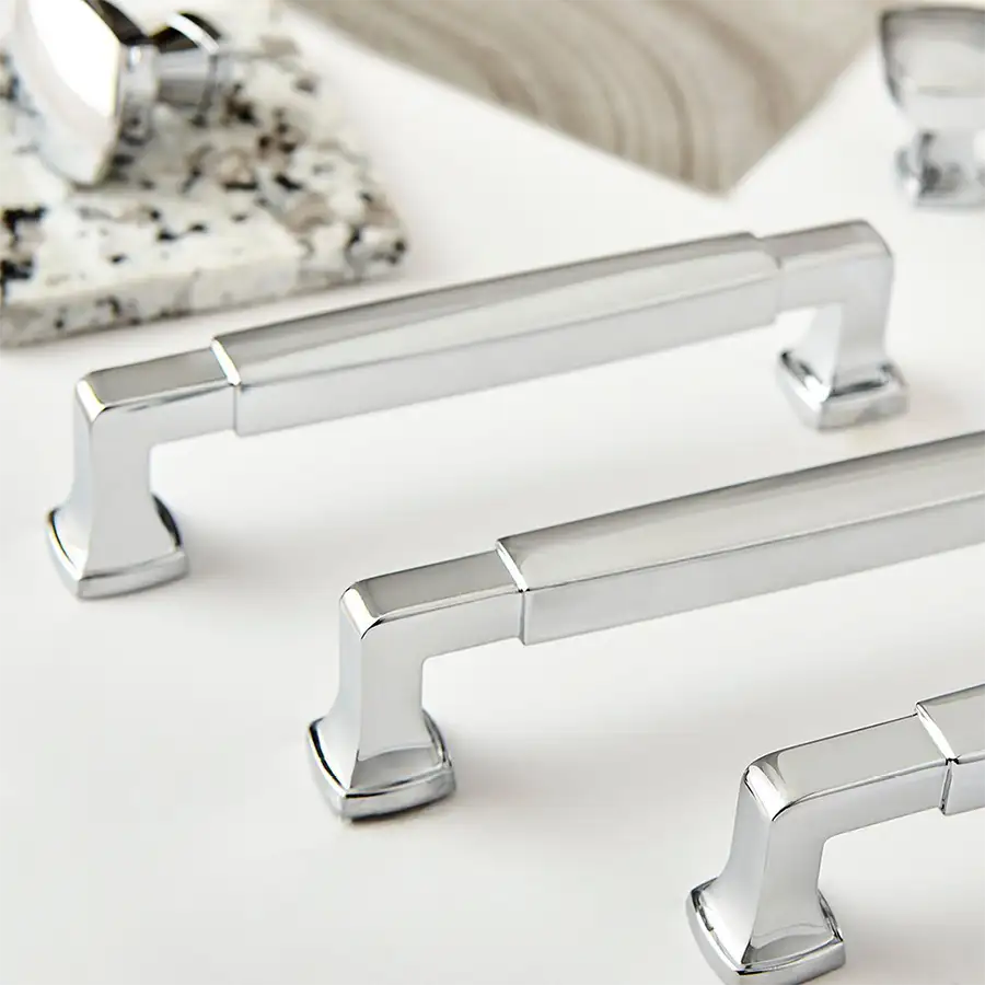 Amerock Stature 3-3/4 in. (96 mm) Polished Chrome Cabinet Drawer Pull - Springfield, IL
