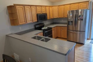 Grey kitchen countertop in the home of a Springfield, IL resident.