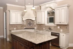 Ray’s Countertop Shop—A traditional kitchen with upgraded granite countertops in Glenarm, IL.