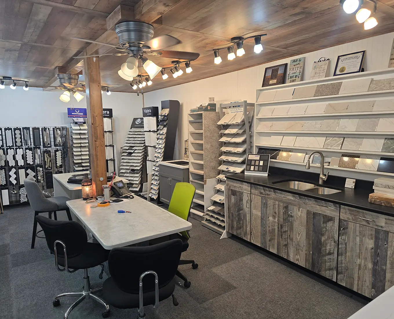 Ray's Countertop Shop Showroom in Glenarm IL near Springfield IL